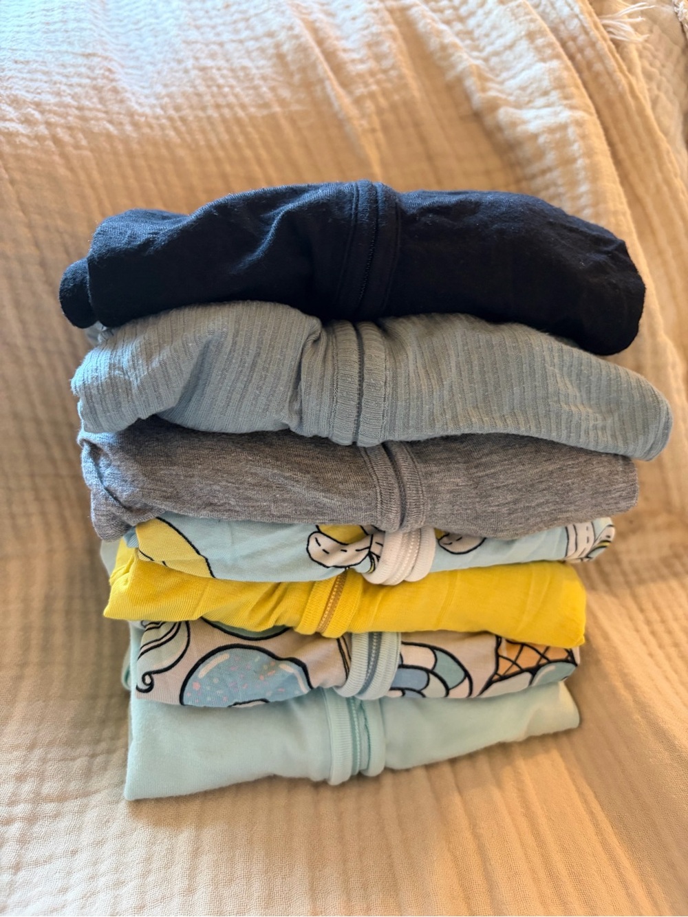 Little Sleepies Bamboo Zippy Bundle x7 | NB–3/6M | Boys Unisex